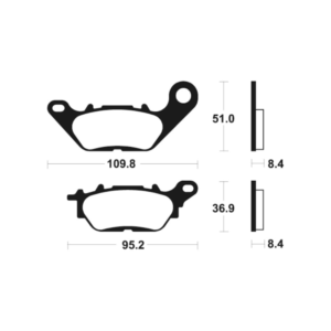 Plaquettes de Frein Tecnium ME358