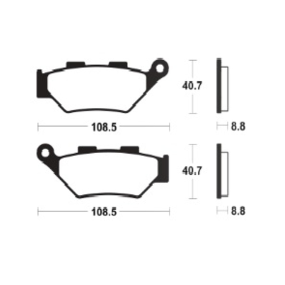 Plaquettes de Frein Avant Tecnium MF483 Pour BENELLI TRK 502 X 2018-2023 Plaquettes de Frein Avant Tecnium MF483 Pour BENELLI TRK 502 X 2018-2023