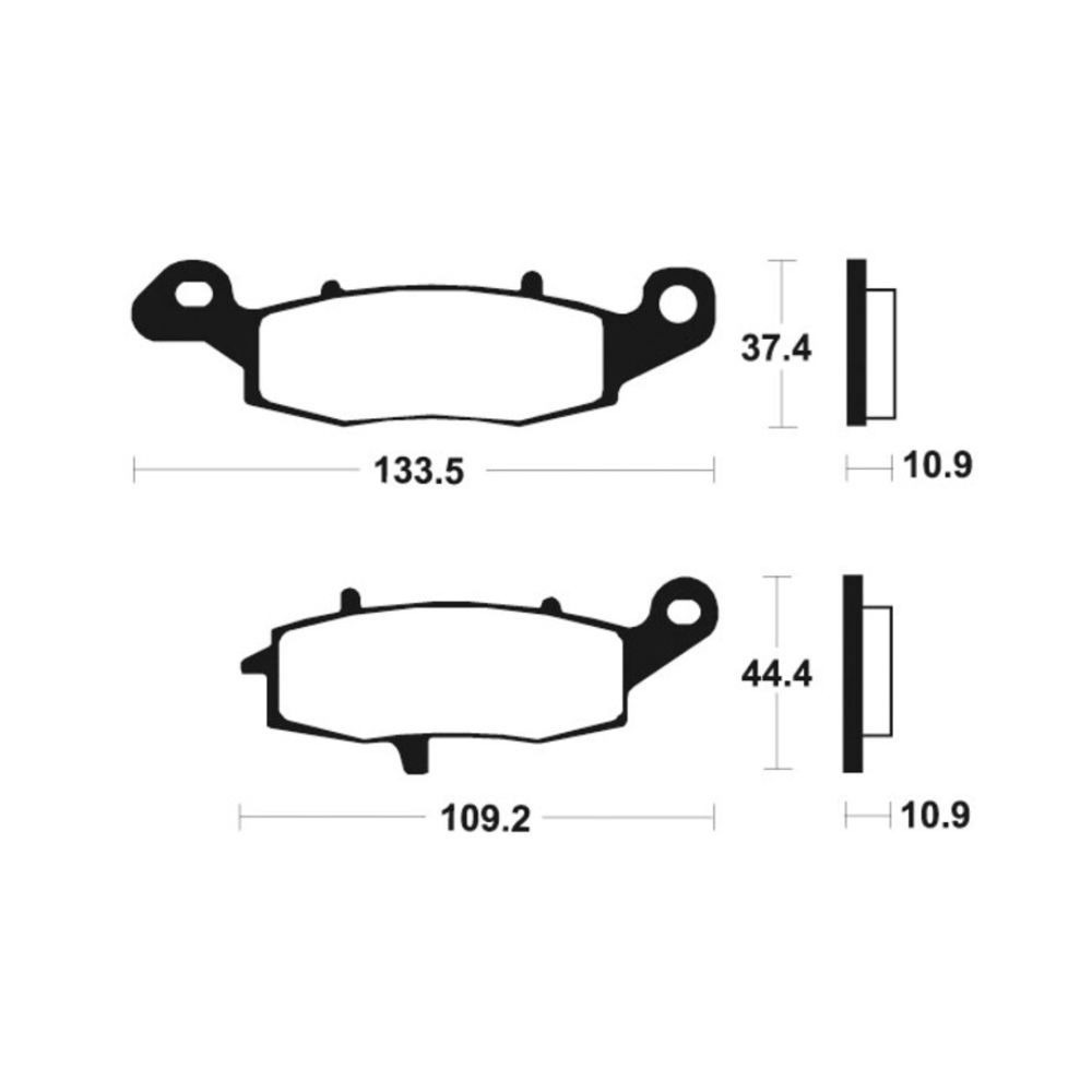 Plaquettes de Frein Arrière Tecnium MR386 Pour KAWASAKI VULCAN 1600 CLASSIC 2003-2006 Plaquettes de Frein Arrière Tecnium MR386 Pour KAWASAKI VULCAN 1600 CLASSIC 2003-2006