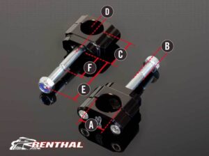 Pontets de guidon RENTHAL 36Tech Ø36mm Offset +5mm Fatbar®36