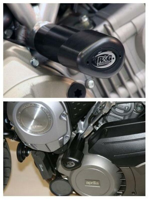 Tampons de protection R&G RACING Aero noir Aprilia Mana 850