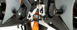 Tampons de protection R&G RACING Aero noir Honda CBR125R