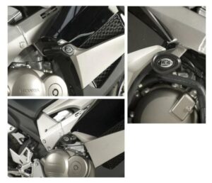 Tampons de protection R&G RACING Aero noir Honda VFR800 X Crossrunner