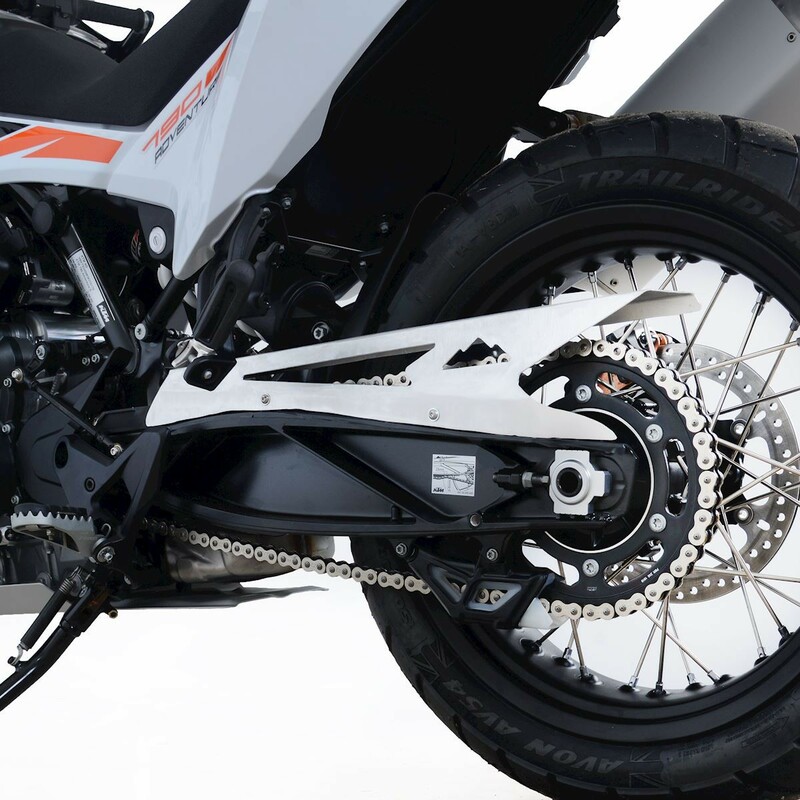Protection de chaîne R&G RACING argent KTM Adventure 790 Protection de chaîne R&G RACING argent KTM Adventure 790