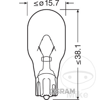 Ampoule Clignotant Osram BULB 12V 16W W2.1x9.5 Ampoule Clignotant Osram BULB 12V 16W W2.1x9.5 – Image 2