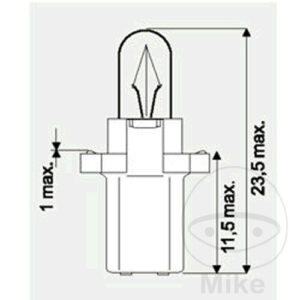 Ampoule 12V1.2W JMP