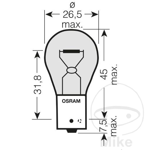Ampoule 12V21W BAU15S Osram Ampoule 12V21W BAU15S Osram – Image 2