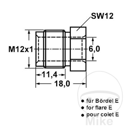 Vis à tête cylindrique M12X1 Vis à tête cylindrique M12X1 – Image 3
