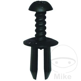 Rivets plastique noir à visser JMP carénage - Pack de 10 Rivets plastique noir pour carénage JMP Pack de 10