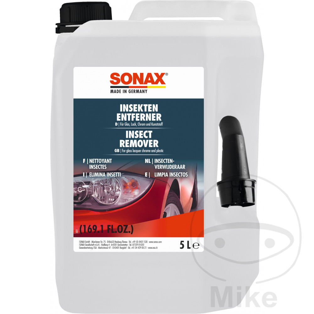 Détachant Insectes Nettoyant Auto SONAX 5 Litres Détachant pour insectes 5 litres Sonax