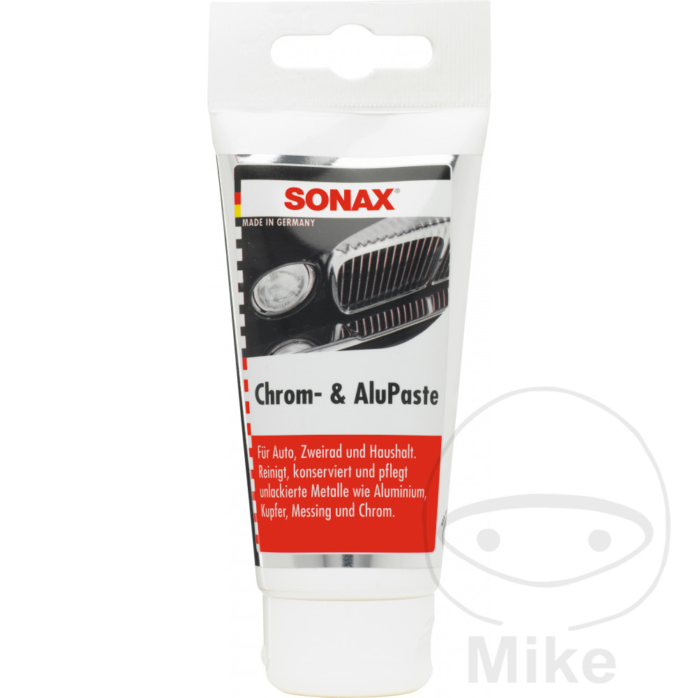 Pâte Polissage Chrome Aluminium SONAX 75 ml Chrome et ALUPASTE 75 ml Sonax