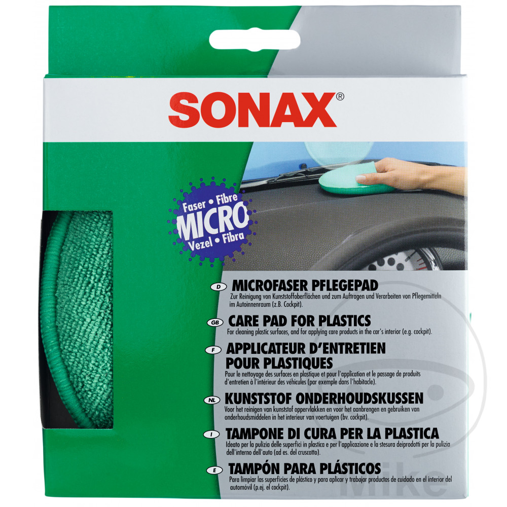 Tampon Microfibres SONAX pour plastiques intérieur auto Coussin d'entretien en microfibre Sonax