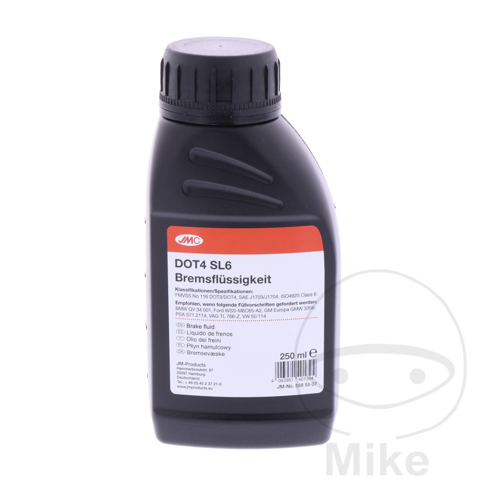 Liquide de frein DOT4 SL6 0.25 JMC Liquide de frein DOT4 SL6 0.25 JMC