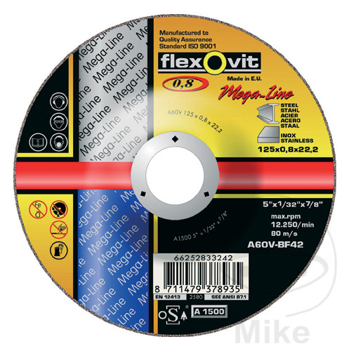 Disque de coupe 125X0.8X22.2 Disque de coupe 125X0.8X22.2