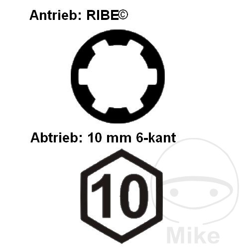 Bit Ribe M14 10 mm 6 Kant Bit Ribe M14 10 mm 6 Kant – Image 2