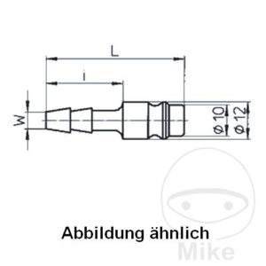 Fiche mamelon en acier LW 13 mm