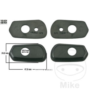 Plaque de montage de clignotant Noir JMP