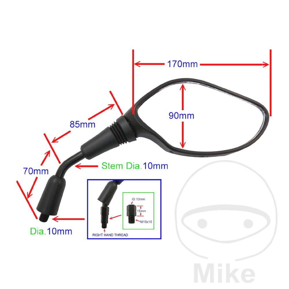 Rétroviseur noir droit JMP Rétroviseur noir droit JMP – Image 2