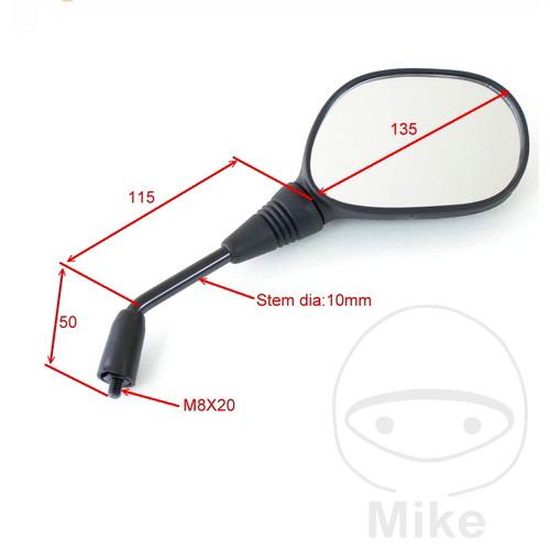 Rétroviseur noir Gauche JMP Rétroviseur noir Gauche JMP – Image 2