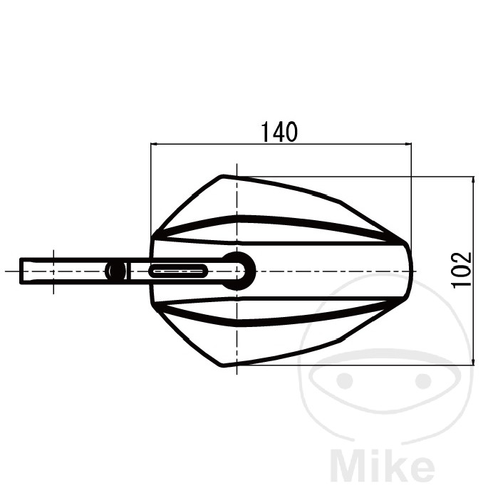 Rétroviseur Embout de Guidon Noir Dayton Rétroviseur Embout de Guidon Noir Dayton – Image 3