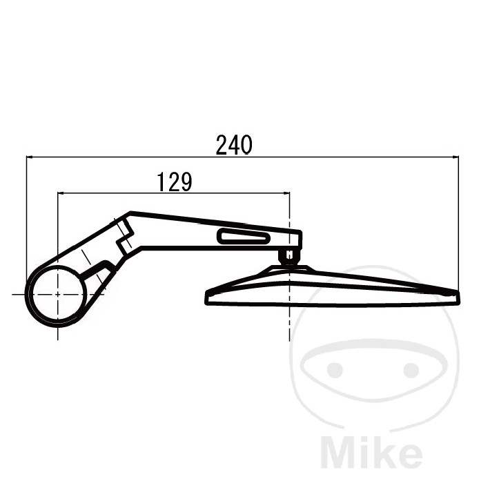 Rétroviseur Embout de Guidon Noir Dayton Rétroviseur Embout de Guidon Noir Dayton – Image 4