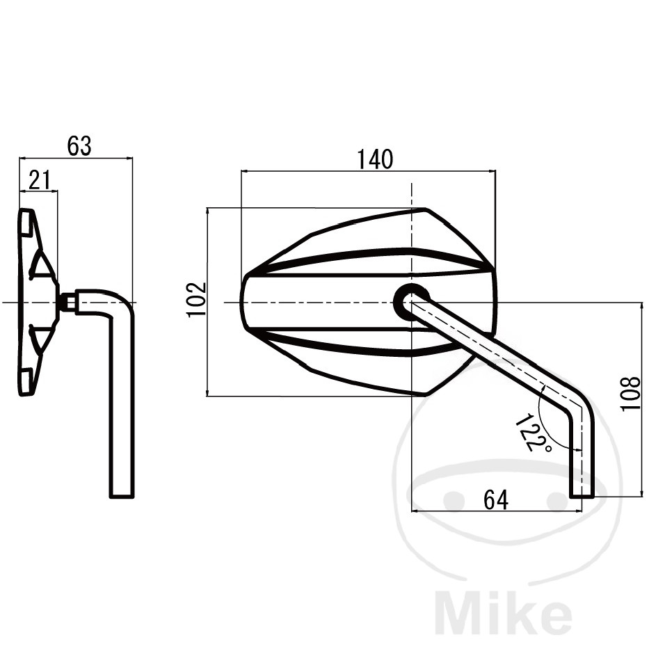 Rétroviseur Noir Gauche Universl Daytona Rétroviseur Noir Gauche Universl Daytona – Image 5