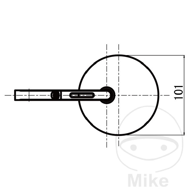 Rétroviseur Embout de Guidon Noir Dayton Rétroviseur Embout de Guidon Noir Dayton – Image 3