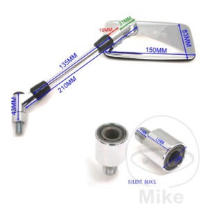 Rétroviseur Chrome Droit + Gauche JMP