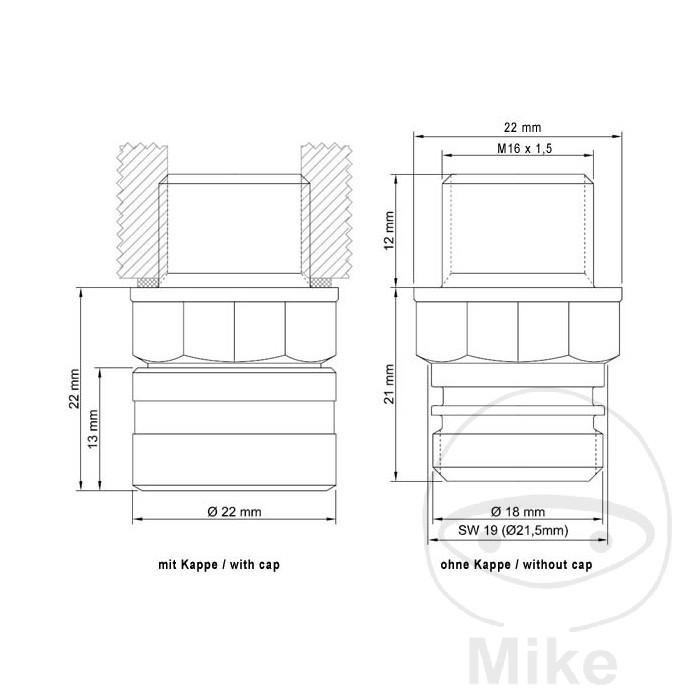 Bouchon de vidange d'huile avec vanne Bouchon de vidange d'huile avec vanne – Image 3