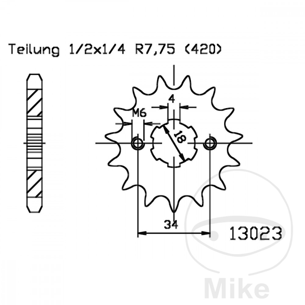 Pignon 19Z PAS 420 Pignon 19Z PAS 420