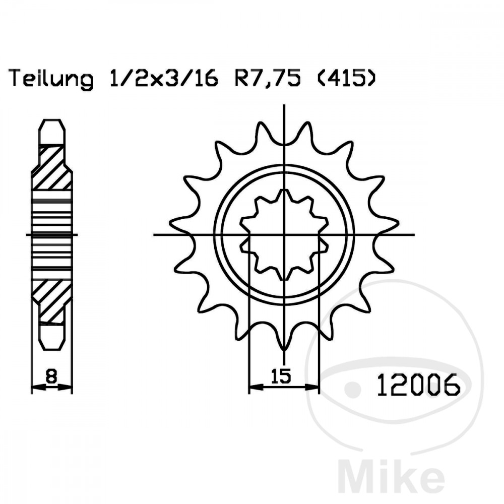 Pignon 11Z PAS 415 Pignon 11Z PAS 415