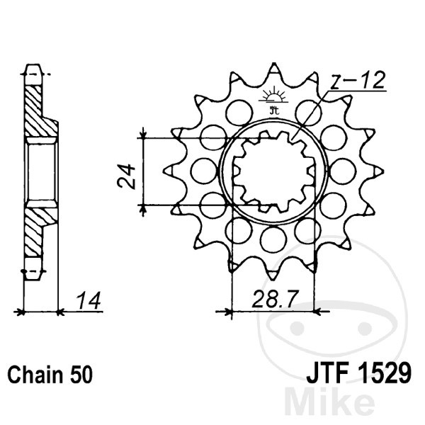 Pignon 16Z PAS 530 Pignon 16Z PAS 530