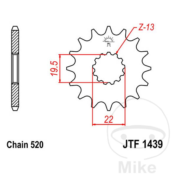 Pignon 11Z PAS 520 Pignon 11Z PAS 520