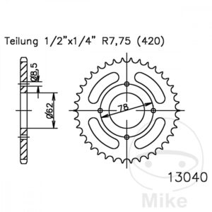 Couronne 37Z PAS 420 Noir