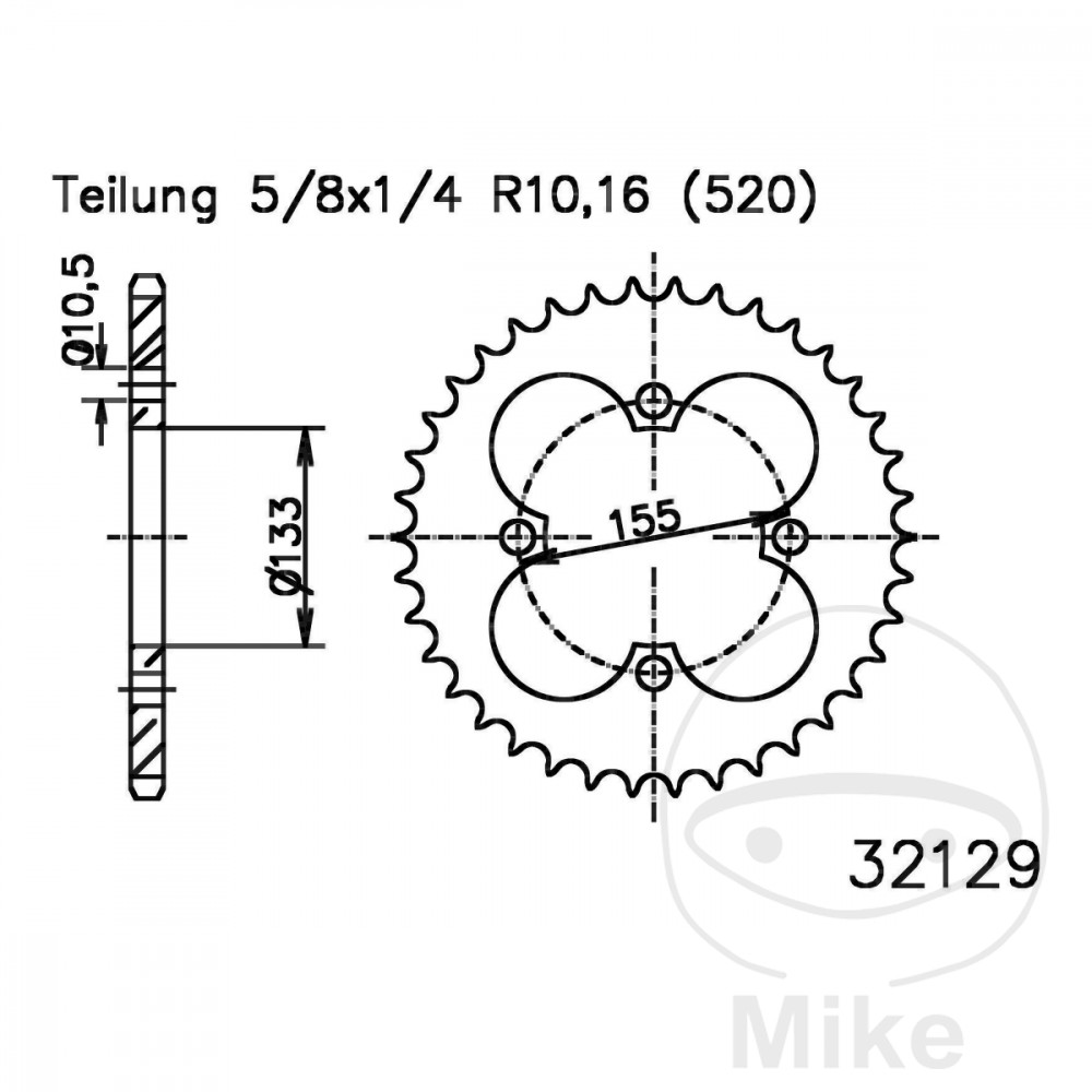 Couronne 38Z PAS 520 Noir Couronne 38Z PAS 520 Noir