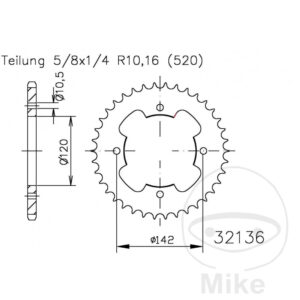 Couronne 38Z PAS 520 Noir