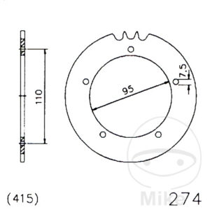 Couronne 42Z PAS 415 Noir