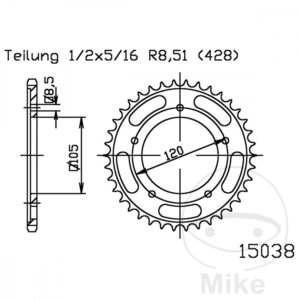 Couronne 56Z PAS 428 Noir