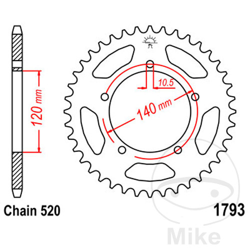 Couronne 45Z PAS 520 Couronne 43Z PAS 520