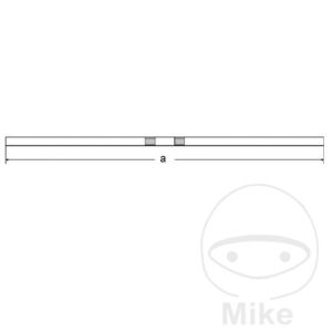 Guidon acier noir 22mm Fehling