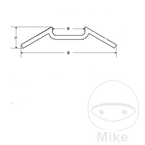 Guidon acier chromé 22 mm Domino Guidon acier chromé 22 mm Domino – Image 2