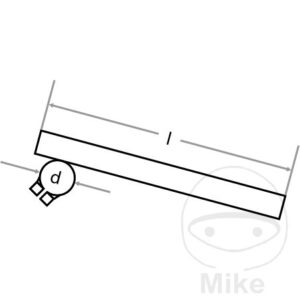 Guidon acier noir 22mm Fehling