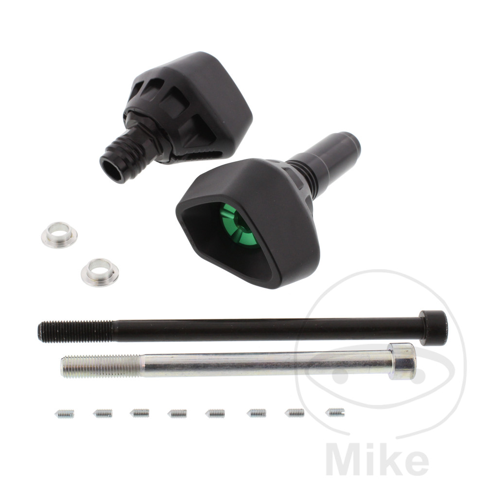 Kit Tampons de Protection Evotech Vert pour Kawasaki Ninja 650 2017 Kit de montage + pad de protection Evote