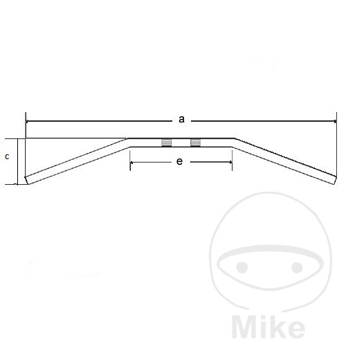 Guidon acier chromé 22 mm Domino Guidon acier chromé 22 mm Domino – Image 2