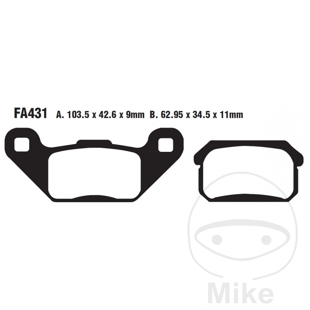 Plaquette de Frein Sinter R EBC Plaquette de Frein Sinter R EBC