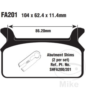 Plaquette de Frein Semi-Sinter V EBC