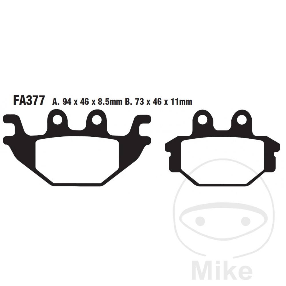 Plaquette de Frein Semi-Sinter V EBC Plaquette de Frein Semi-Sinter V EBC