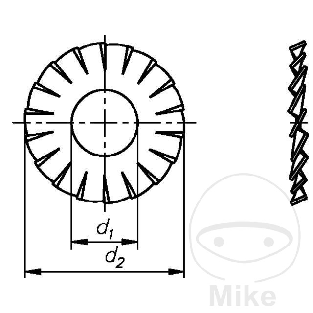 Rondelle Eventail Acier inoxydable M6 6.4mm Dresselhaus DIN 6798 Pack de 100 Rondelle Eventail Acier inoxydable M6 6.4mm Dresselhaus DIN 6798 Pack de 100 – Image 2
