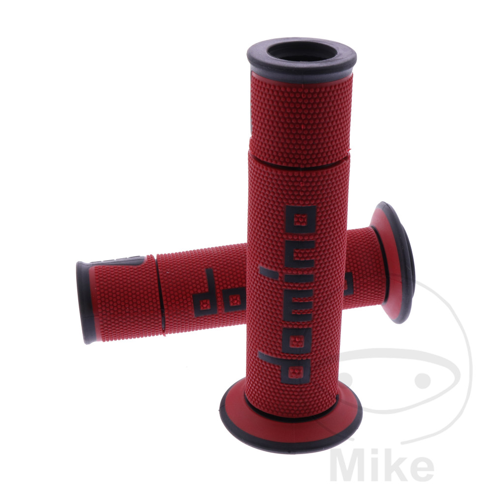 Poignées Caoutchouc Domino A450 Road Racing Rouge Noir Revêtement de poignée A450 Rouge/noir DM