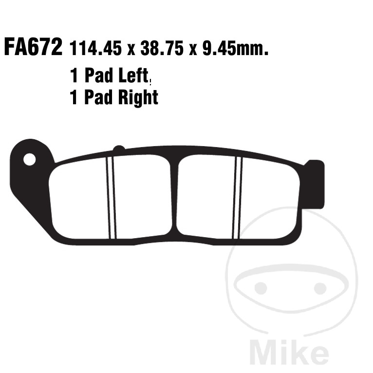 Plaquette de frein Sinter HH EBC Plaquette de frein Sinter HH EBC